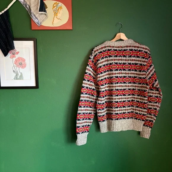Vintage Eddie Bauer Ragg Wool Fairisle Sweater size XL - Picture 8 of 8
